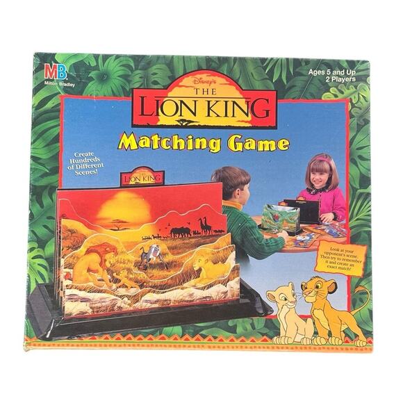 Vintage 1994 Disney The Lion King Matching Game Milton Bradley Create Scenes - Picture 2 of 13